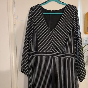 Lightweight stripe dress with lining